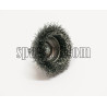 Szczotka doczołowa stalowa fi 60 na trzpieniu fi 6 (S0024)