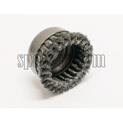 Szczotka doczołowa stalowa fi 80 na gwint M14 (S0036)