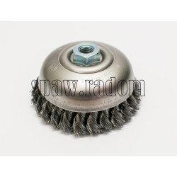 Szczotka doczołowa stalowa fi 100 na gwint M14 (S0031)