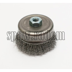 Szczotka doczołowa stalowa fi 80 na gwint M14 (S0008)