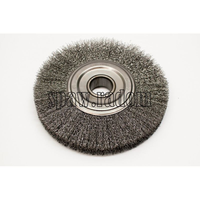 Szczotka tarczowa stalowa fi 200 z otworem (S0026)