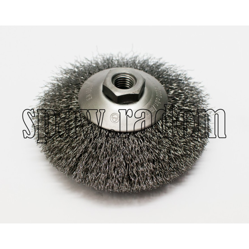 Szczotka tarczowo - kątowa fi 120 na gwint M14 (S0021)
