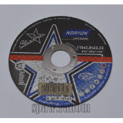 Tarcza do cięcia metalu Starline 115x2.5x22.23 NORTON (N0025)