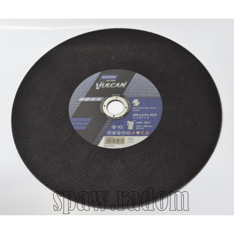 Tarcza do cięcia metalu Vulcan 400 x 4.0 x 32.0 NORTON (N0033)