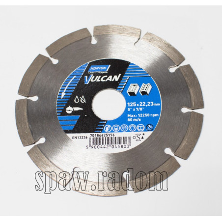 Tarcza diamentowa Vulcan Universal 125 x 22,23 NORTON (N0080)