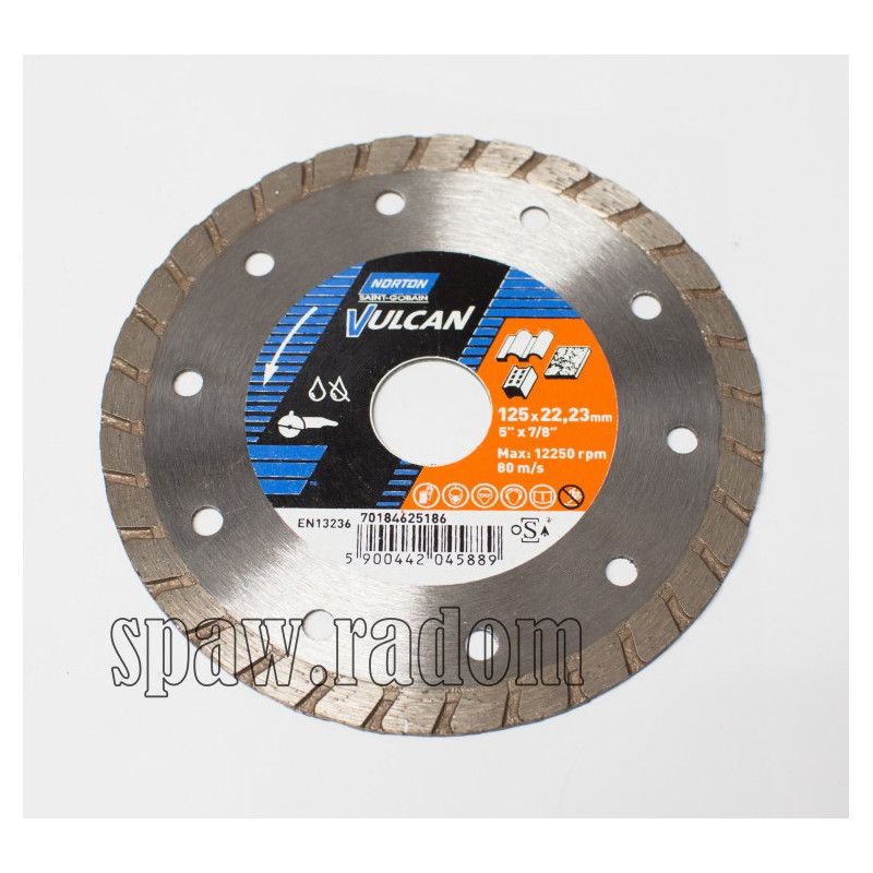 Tarcza diamentowa Vulcan Jet 125 x 22,23 NORTON (N0100)