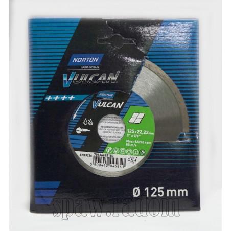 Tarcza diamentowa do betonu Vulcan Ceram 125 x 22,23 NORTON (N0110)