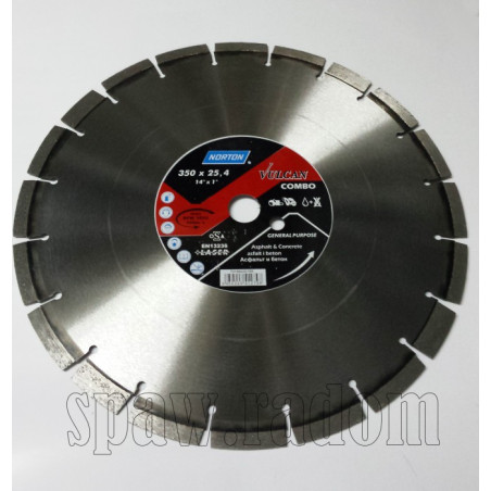 Tarcza diamentowa do betonu 350x 25,4 Vulcan Laser NORTON (N0120)