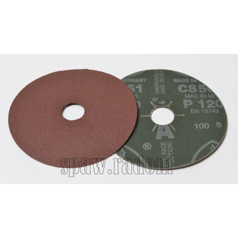 Krążek fibra CS 561 fi 125 x 22 stal gr 100 KLINGSPOR (K0258)