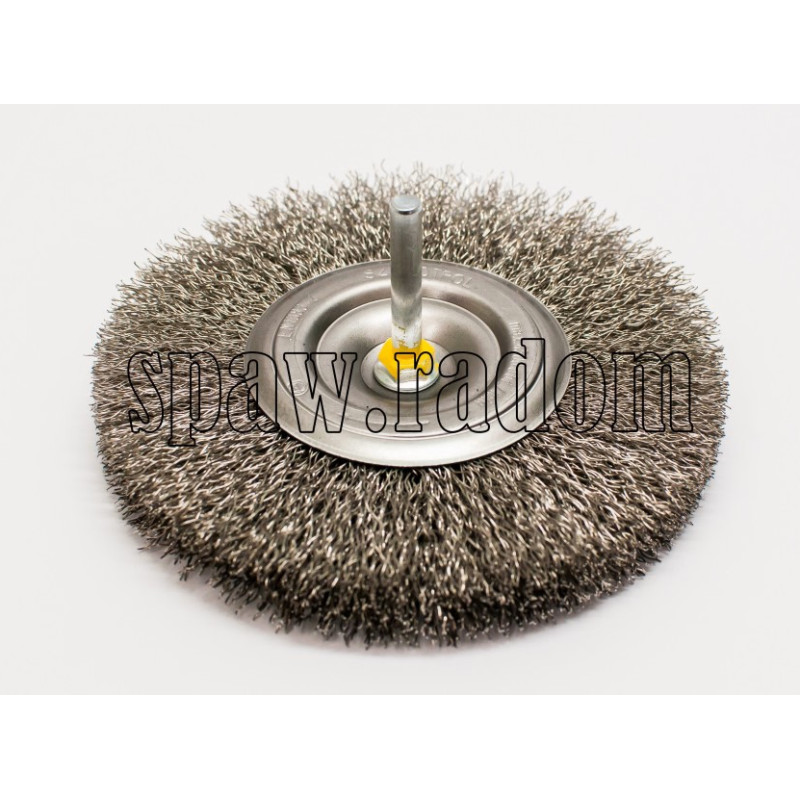 Szczotka tarczowa nierdzewna fi 80 na trzpieniu fi 6 (IM0355)