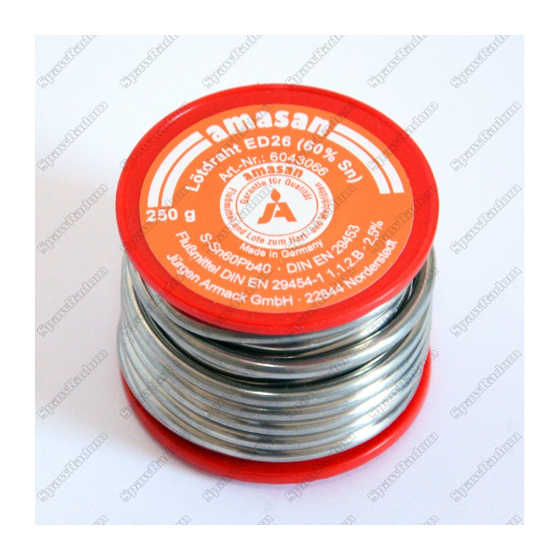 Cyna z topnikiem do lutowania ED26 (drut) fi 3,0/ 250g (AM0010)