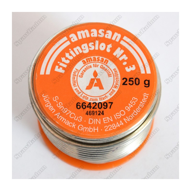 Lut miękki S-Sn97Cu3 do miedzi fi 3,0/ 250g (AM0016)