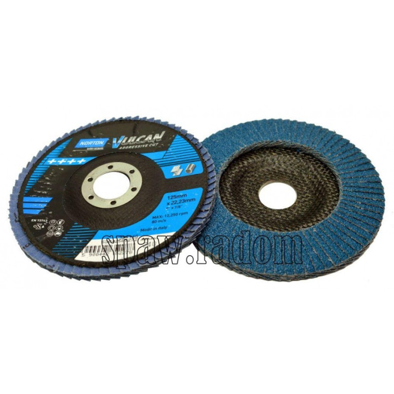 Ściernica lamelkowa cyrkon fi 125x22 gr 120 Vulcan NORTON (N0137)