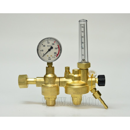 Reduktor dwustopniowy z rotametrem do azotu 2RBAz-0,3R PERUN (PER1237)