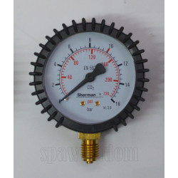 Manometr CO2/Argon roboczy 16bar gwint 1/4 63mm (IMPORT) (IM0481)