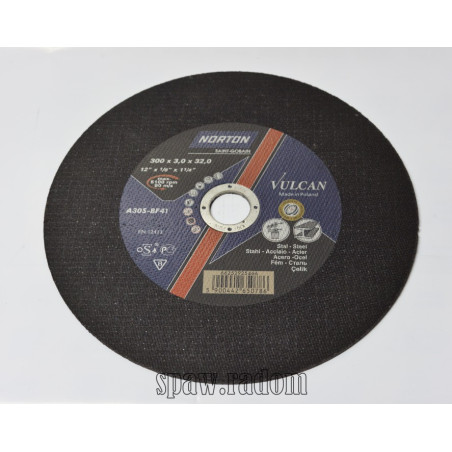 Tarcza do cięcia metalu Vulcan 300 x 3.0 x 32.0 NORTON (N0031)