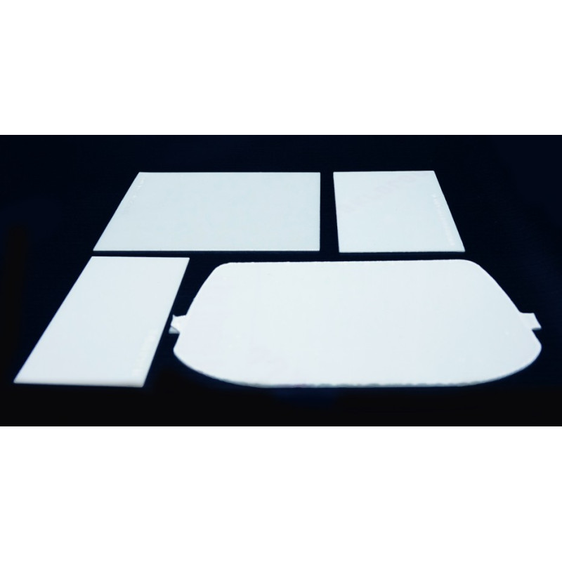 Wewnętrzna i zewnętrzna szybka ochronna PCV x 25 wymiarów