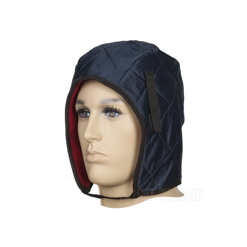 Niebieska, bawełniana czapka pod kask - warunki umiarkowane (W0013)