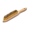 Szczotka 4 rzędowa pokryta mosiądzem, rękojeść drewniana (ALWP8400)