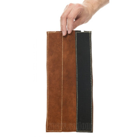 15cm skórzane przedłużenie z dwoiny bydlęcej dla nagolennika spawalniczego (W0099) - Lava Brown (W0100)