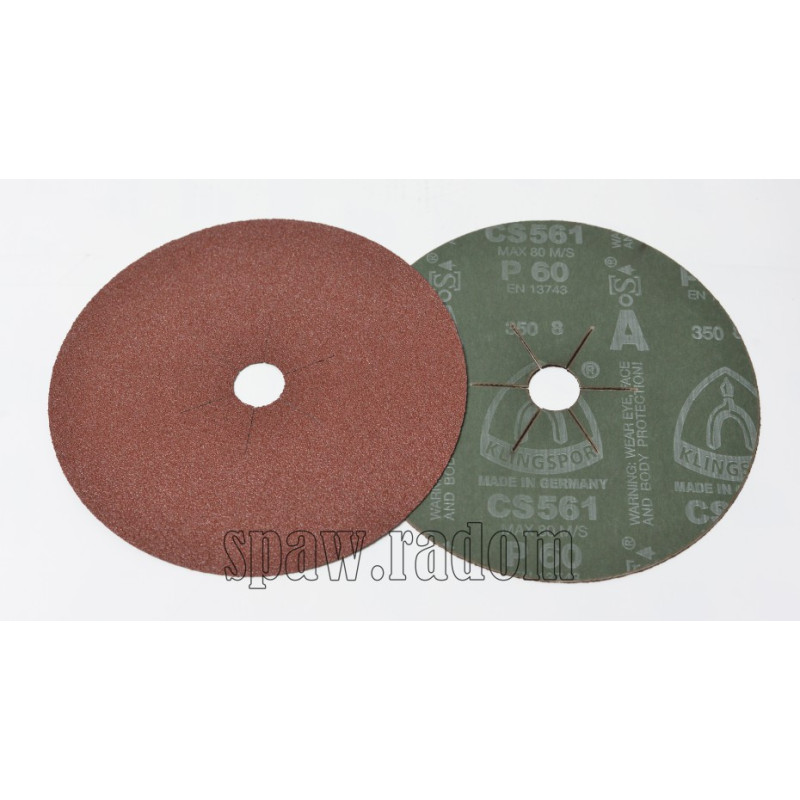 Krążek fibra CS 561 fi 180 x 30 stal KLINGSPOR gr 60 (K0276)