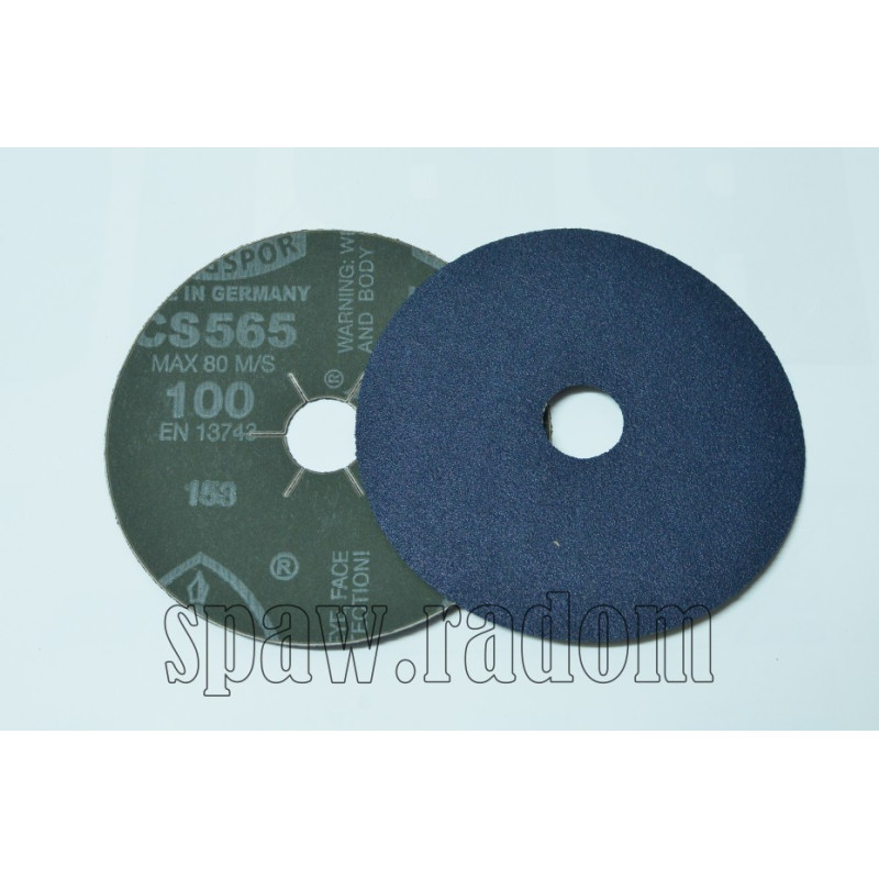 Krążek fibra CS 565 fi 125 x 22 stal nierdzewna KLINGSPOR