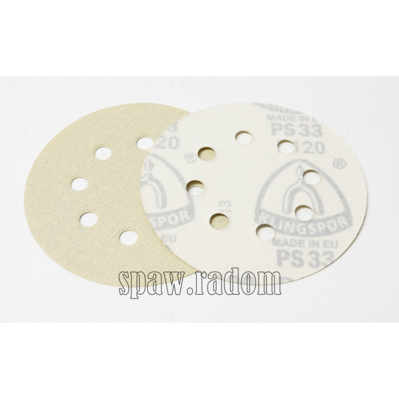 Krążek ścierny na rzep fi 125 PS 33K S5 farby/lakiery gr 400 KLINGSPOR (K0311)