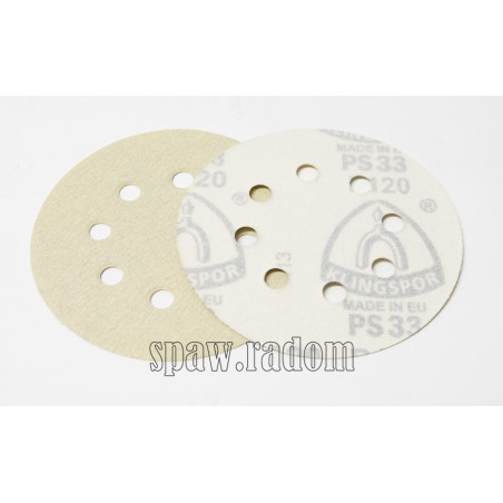 Krążek ścierny na rzep fi 125 PS 33K S5 farby/lakiery gr 400 KLINGSPOR (K0311)