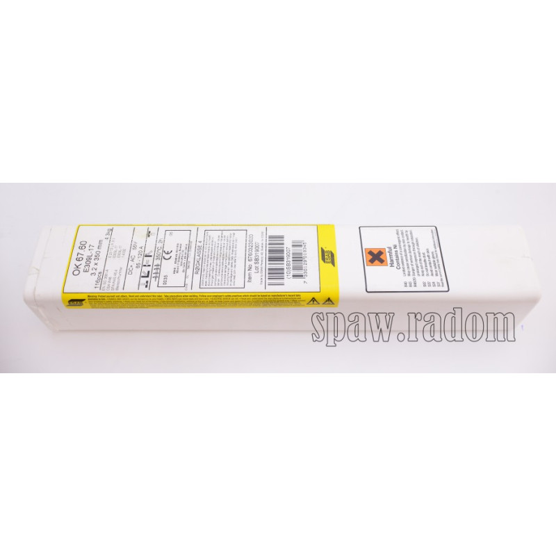 Elektroda OK 67.60 (309L) fi 3,2 x 350mm/116szt/4,3kg ESAB (ESAB1278) (cena za 1szt.)