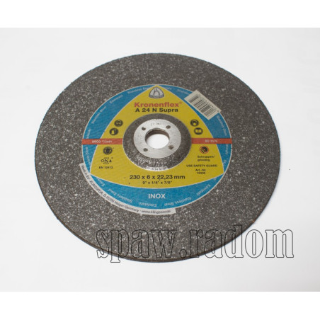 Tarcza do szlifowania inox A24N Supra 230x6,0x22 (K0026) KLINGSPOR