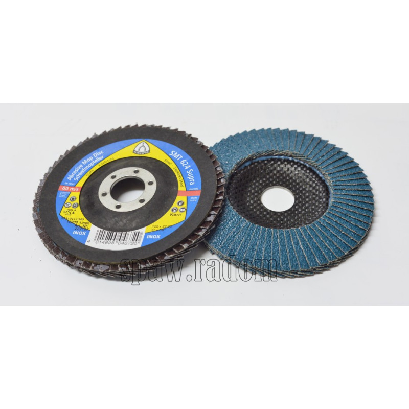 Ściernica lamelkowa cyrkon SMT 624 Supra fi 125 gr 80 KLINGSPOR (K0033)