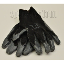 Rękawice robocze dziane bawełniane powlekane latexem nr 9 (W0465)