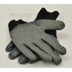 Rękawice robocze dziane bawełniane powlekane latexem nr 9 (W0465)