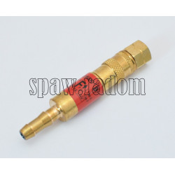 Bezpiecznik przypalnikowy z szybkozłączką do acetylenu/gazu ziemnego/propanu EBSp-F (IM0689)