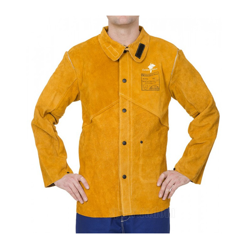 Skórzana kurtka spawalnicza Golden Brown XL (W0064)