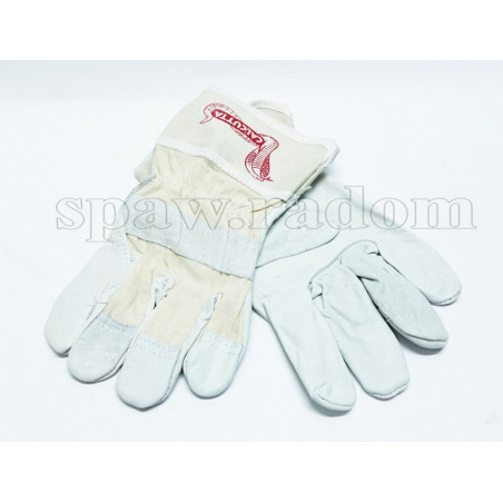 Rękawice robocze wzmacniane skóra bydlęcą lico CALCUTTA nr 10 (IM6398)