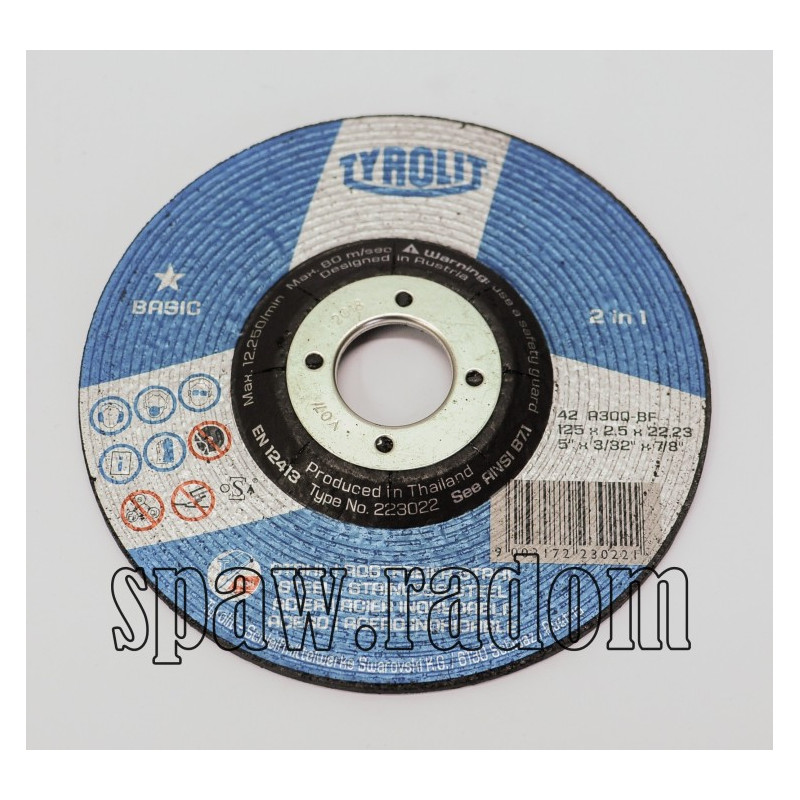 Tarcza do cięcia 125x2,5 metal/inox TYROLIT (T0009)