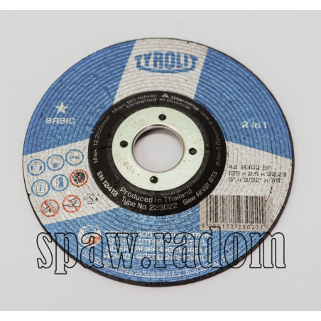 Tarcza do cięcia 125x2,5 metal/inox TYROLIT (T0009)