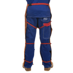 Spodnie spawalnicze skórzane z otwartym tyłem Lava Brown (W0529)