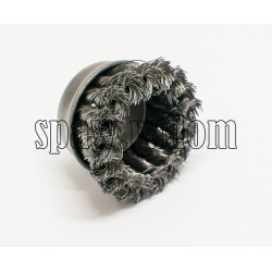 Szczotka doczołowa stalowa fi 75 na gwint M14 (S0027)