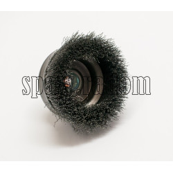 Szczotka doczołowa stalowa fi 80 na gwint M14 (S0008)