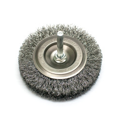 Szczotka tarczowa stalowa fi 80 na trzpieniu fi 6 (S0015)