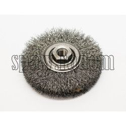 Szczotka tarczowa stalowa fi 110 z gwintem M14 (S0010)