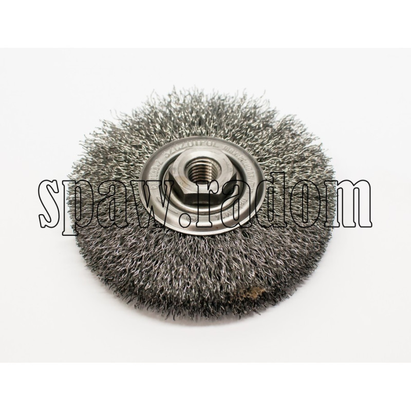 Szczotka tarczowa stalowa fi 110 z gwintem M14 (S0010)