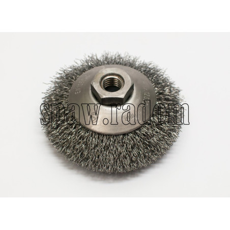 Szczotka tarczowo - kątowa fi 100 na gwint M14 (S0020)