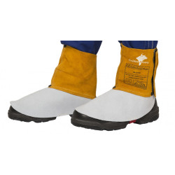 Skórzany nastopnik spawalniczy z dwoiny bydlęcej (para) - Golden Brown 15cm dł. (W5249)