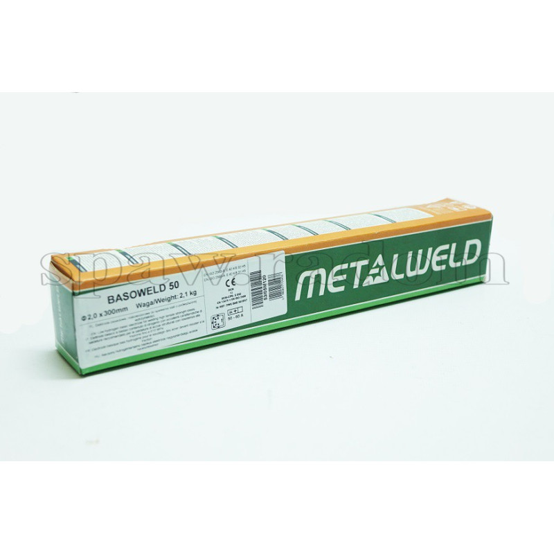 Elektroda BASOWELD 50 (EVB-50p) fi 2,0x300/2,1kg (odp.EB150) METALWELD (R0215)