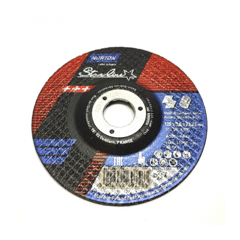 Tarcza do cięcia metalu Starline 125x3.0x22.23 NORTON (N6078)