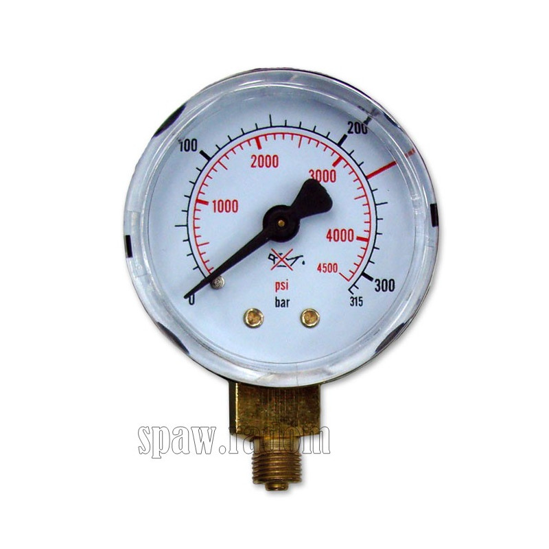 Manometr CO2/Argon ciśnieniowy mini 50mm 315bar (TEC4177)