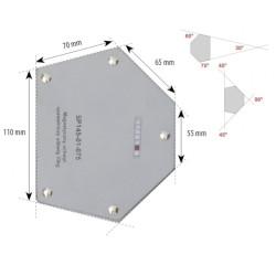 Kątownik magnetyczny 33kg (NV2978)